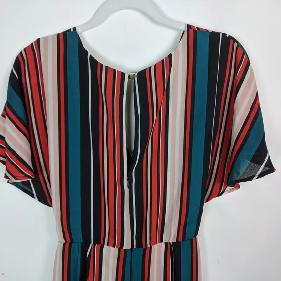 Leith Striped Tie Waist Wide Leg Cropped Jumpsuit - Picture 11 of 13